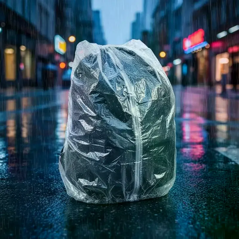 10 PCS Disposable Lightweight Rain Covers With Elastic Protection Fit For Backpacks