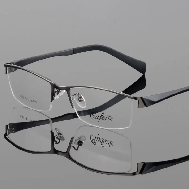 58-16-140 Metal Glasses Frame Men's Half Rim Glasses Optical Prescription Glasses Large Prescription Lens Additional Purchase