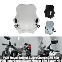 Parabrisas Universal para motocicleta Royal Enfield Classic/Bullet/Meteor 350 500 Continental GT 535 Interceptor 650