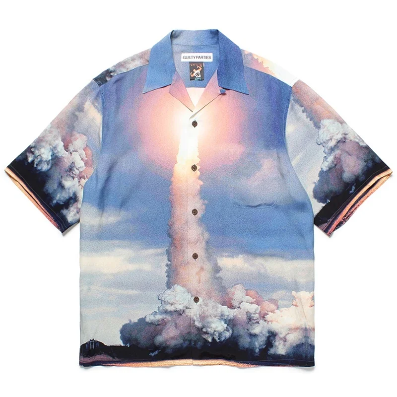 WACKO MARIA Heavy Duty Brand Heavenly Tokyo Photography Works Hawaii Short Sleeve Shirt Summer High-end Shirt