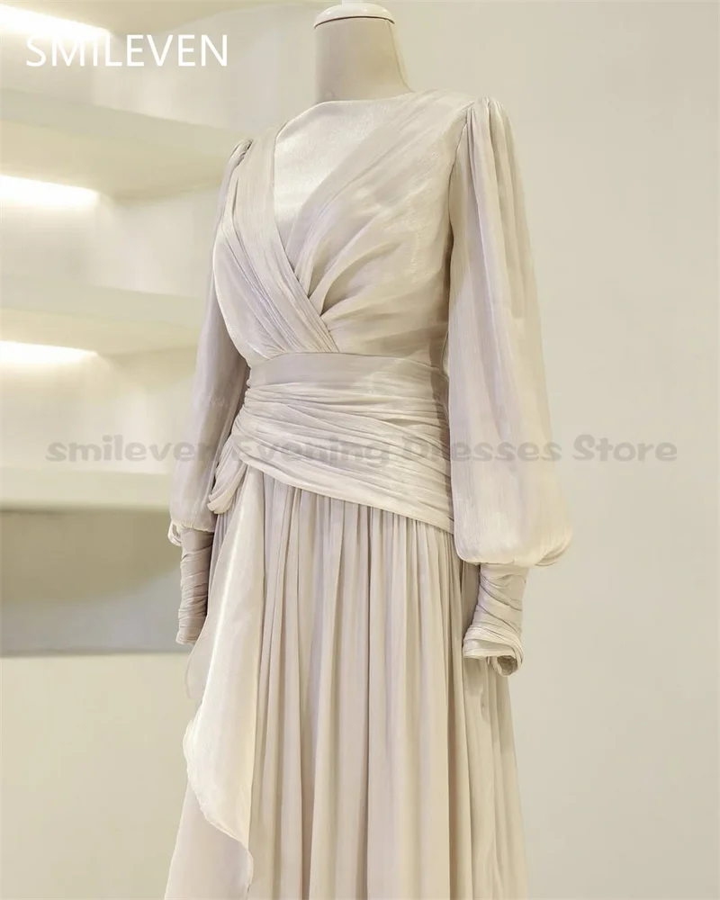 Smileven Modest Prom Dress Saudi Arabia Formal Ankle Length Evening Gowns Elegant Luxury Formal Occasion Dress Customized 2025 image 6
