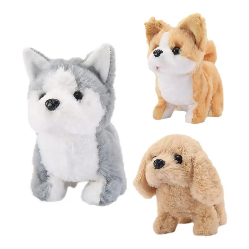 Walking Barking Dog Toy Interactive Dog Plush Doll Toys New Simulation Robot Dog Electronic Pet Montessori Toys For Girls Boys