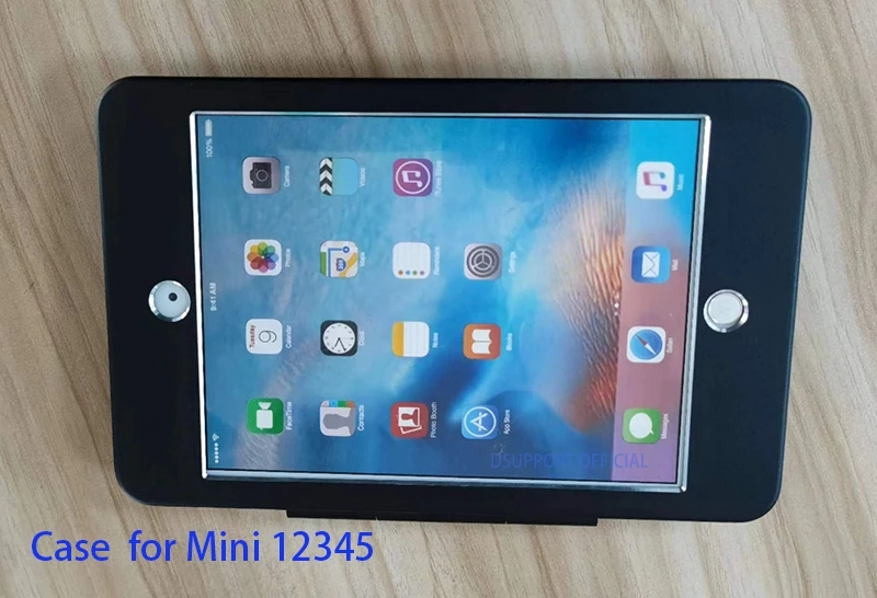 Anti Roubo Design Wall Mount Case, Fechadura com chave de metal, Fit para iPad Mini 1, 2, 3, 4, 5 Suporte de parede