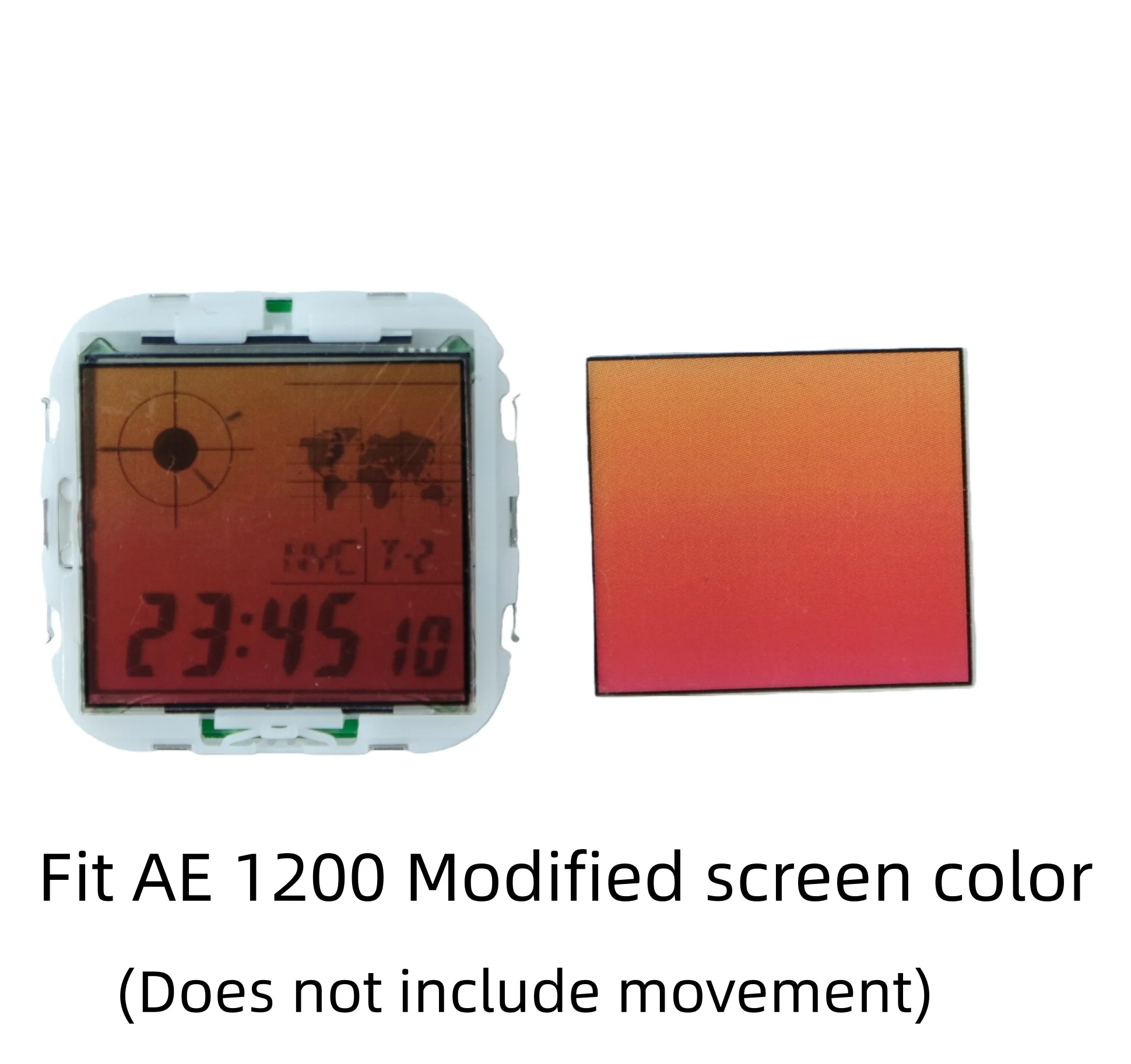 Color Display Film for Casio AE-1200 AE-1300, DIY Screen Modification Overlay Sticker, High-Quality Watch Dial Upgrade Kit image 4