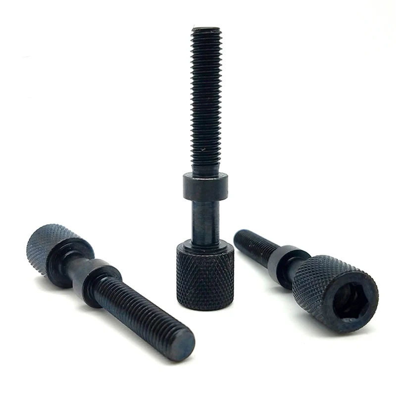 AJKTN Adjusting bolt - Knurled Head Fine Thread Carbon Steel or Stainless Steel Hex Socket bolt