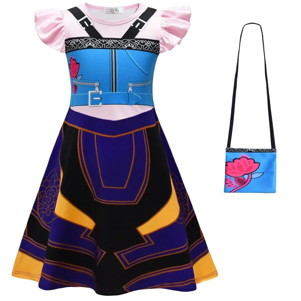 

Korean Style Hunter Princess Dress for Girls Anime Cosplay Costume with Flying Sleeves Halloween Movie Role Play Party Outfit
