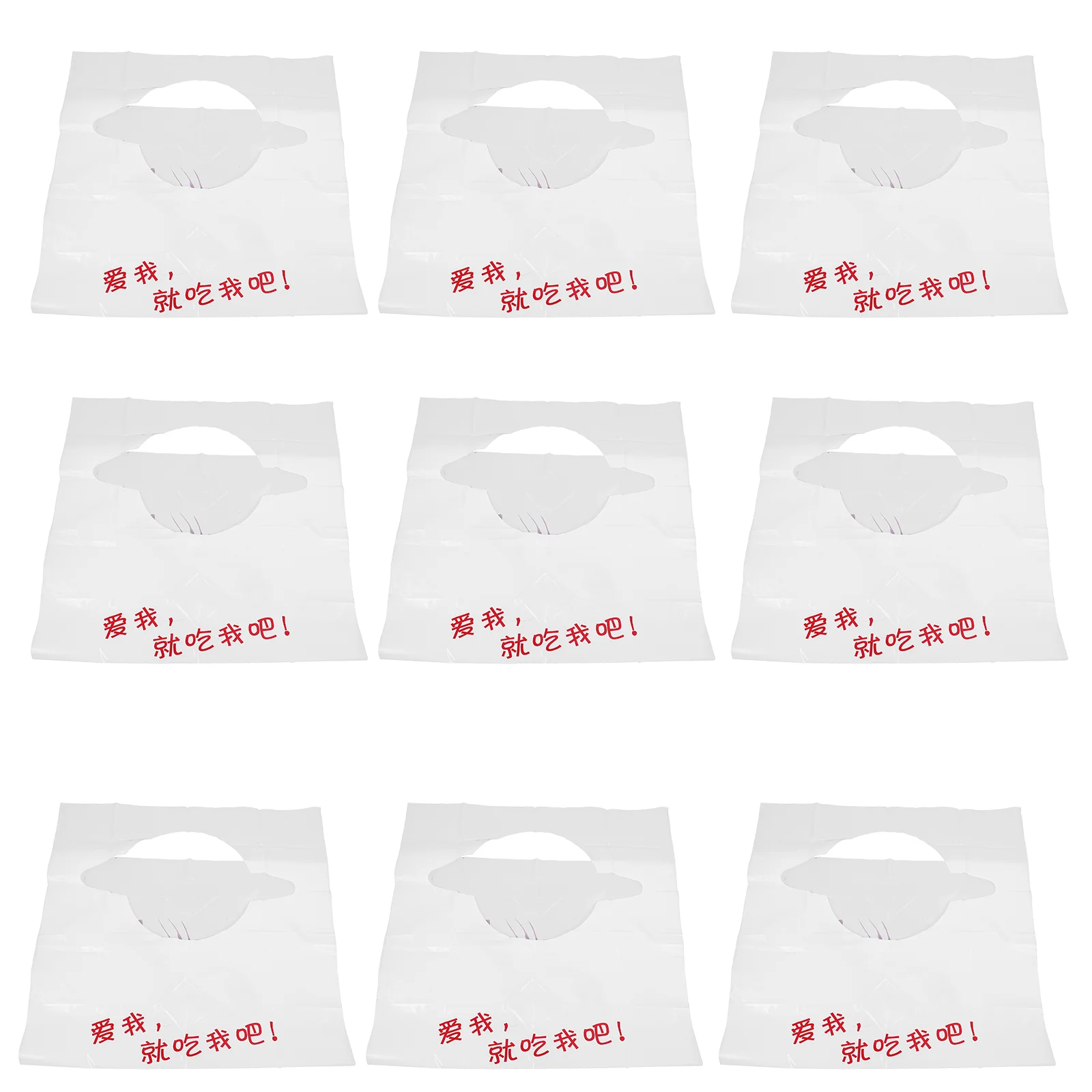 100 Pcs Lobster Bib Bibs for Women Adult Baby Elderly Eating Folding Clothing Protector Practical Aldult