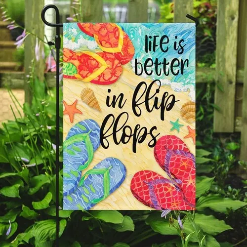 Life Is Better In Flip Flops Flag Graden Flag RRM LLP LLX uui