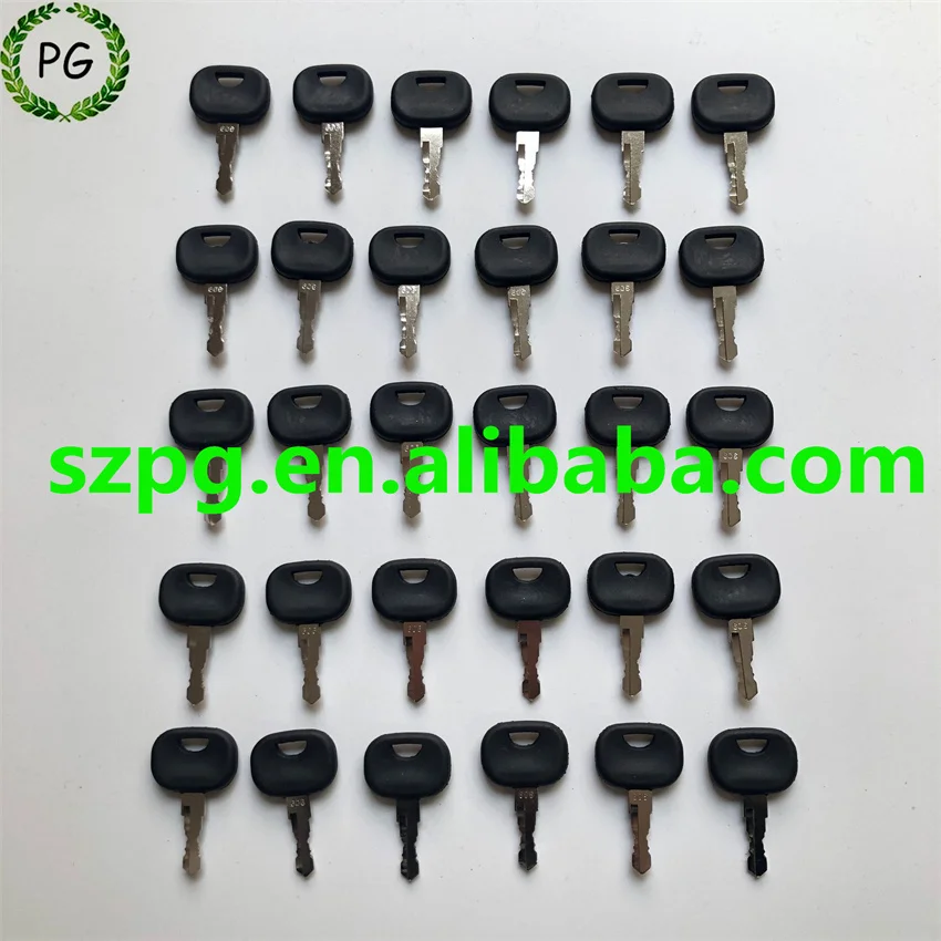 30PCS 606 10221073 Ignition Key For Liebherr John Deere Track Loader Heavy Equipment Starter