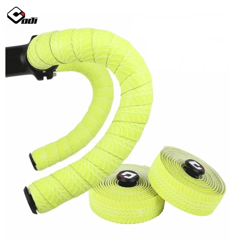 ODI Bike Handlebar Tapes Tire Pattern Bicycle Handle Cover Anti-Slip Speed Racing Gravel Bike Bar Wrapper Straps Handle Ribbon