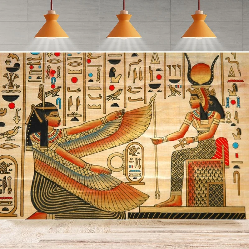 Photography Backdrop Egyptian Ancient Egypt Party Supplies Egyptian Mural Painting Egypt Background Party Backdrop Wall Banner