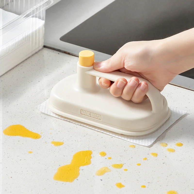 Kitchen Cleaning Brush Thickened Hundred Cleaning Cloth Sponge Block Bathtub Sink Cleaning Brush Household Cleaning Brush