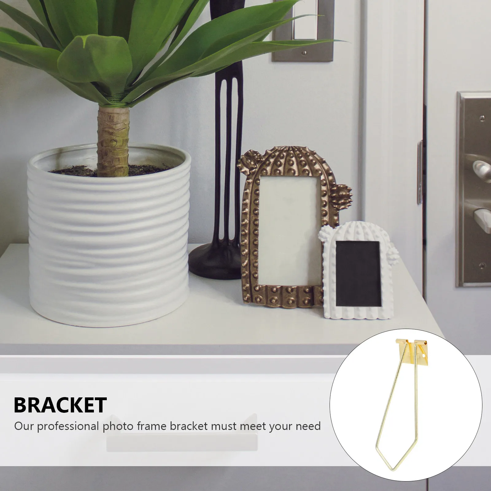4Pcs High Quality Iron Frame Holder for Photo Frames Easy Install Photo Frame Back Stand Stable Desktop Display Bracket