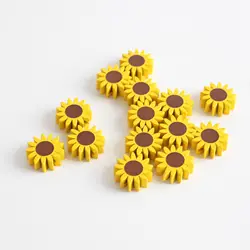 Sunflower Hemp Rope Tassel Bead String Wreath DIY Wooden Decoration Crafts Kid Toy Bracelet Accessories For Jewelry Making