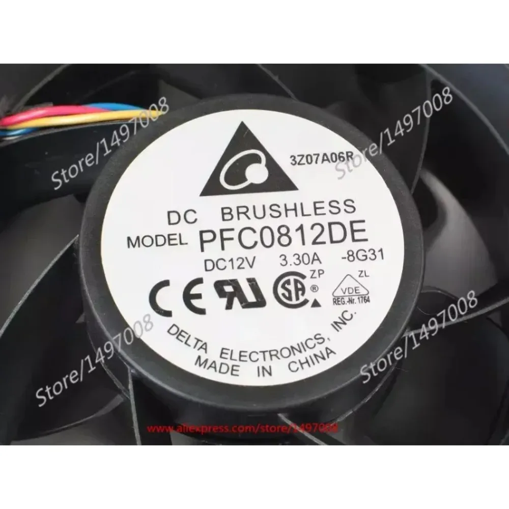 Delta Electronics PFC0812DE 8G31 DC 12V 3.3A 80x80x38mm Cooling Fan 3