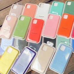 Liquid Silicone Case For iPhone 16 15 14 13 12 mini 11 Pro Max Anti-drop full package mobile phone liquid silicone case