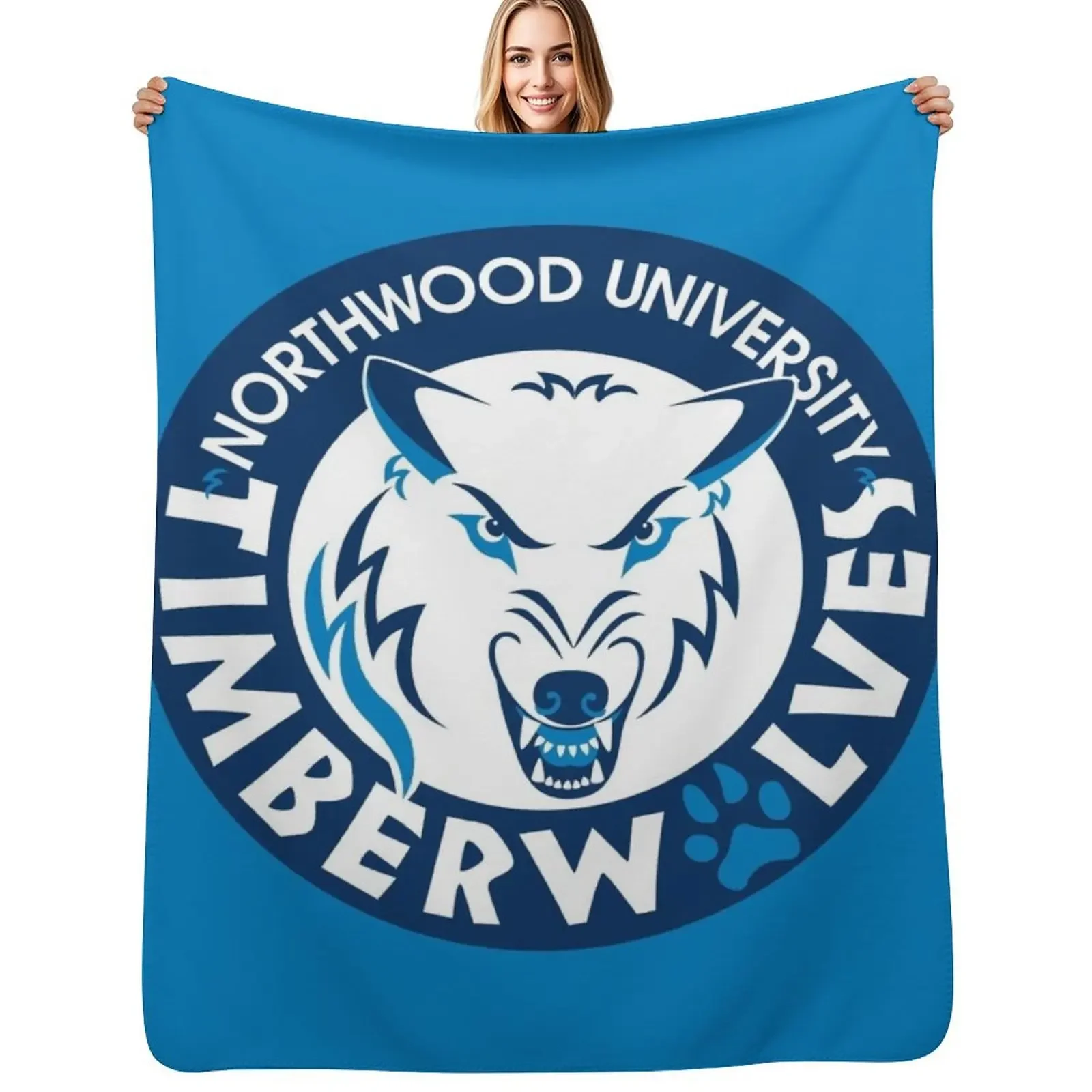 

Northwood Timberwolves Throw Blanket Softest Flannel Flannel Fabric Bed linens Blanket