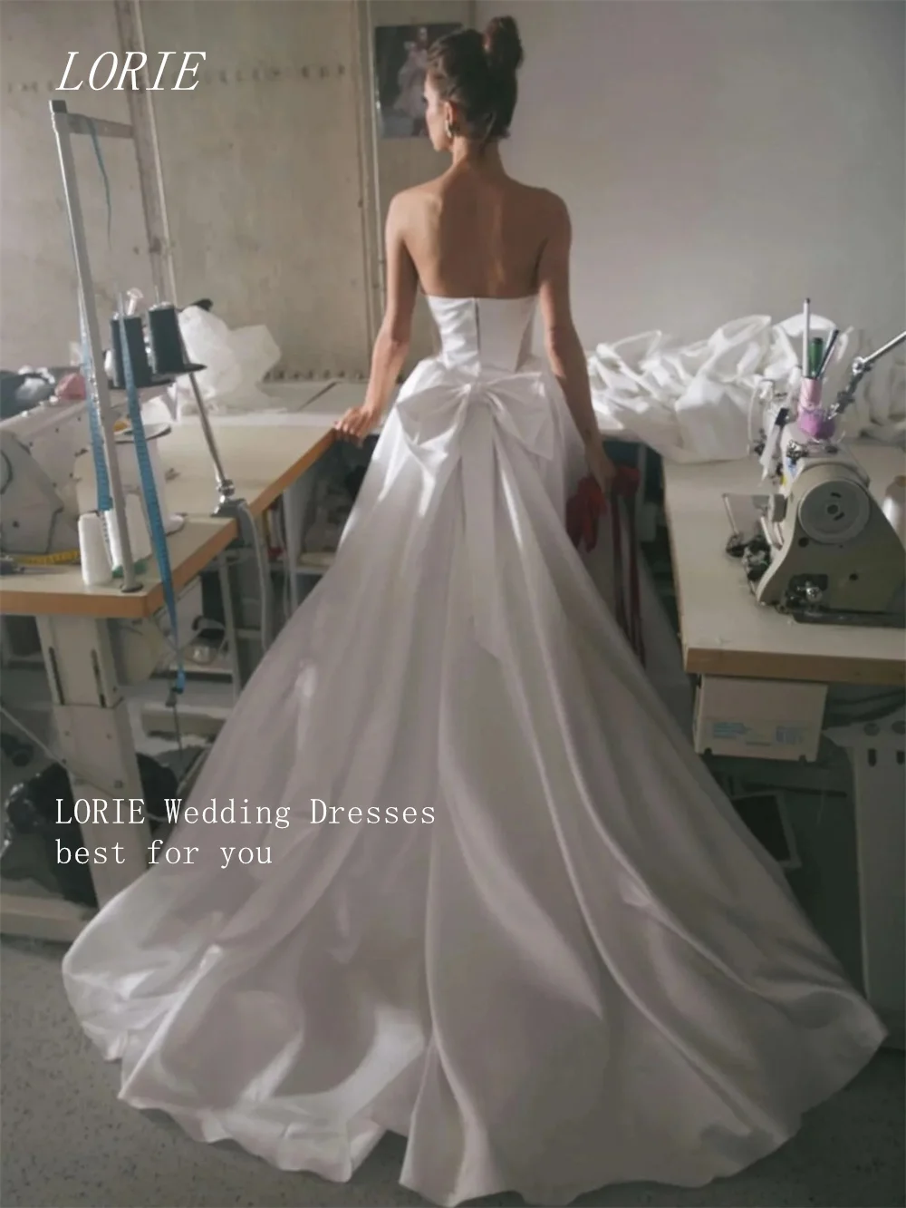 LORIE فاخر الحبيب ألف خط فستان الزفاف القوس فساتين زفاف مزاجه يزين ثوب زفاف مخصص 2026 #2