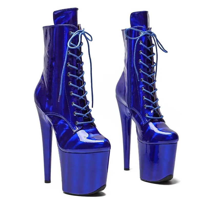 

New 20CM/8inches PU Upper Modern Sexy Nightclub Pole Dance Shoes High Heel Platform Women's Ankle Boots 080