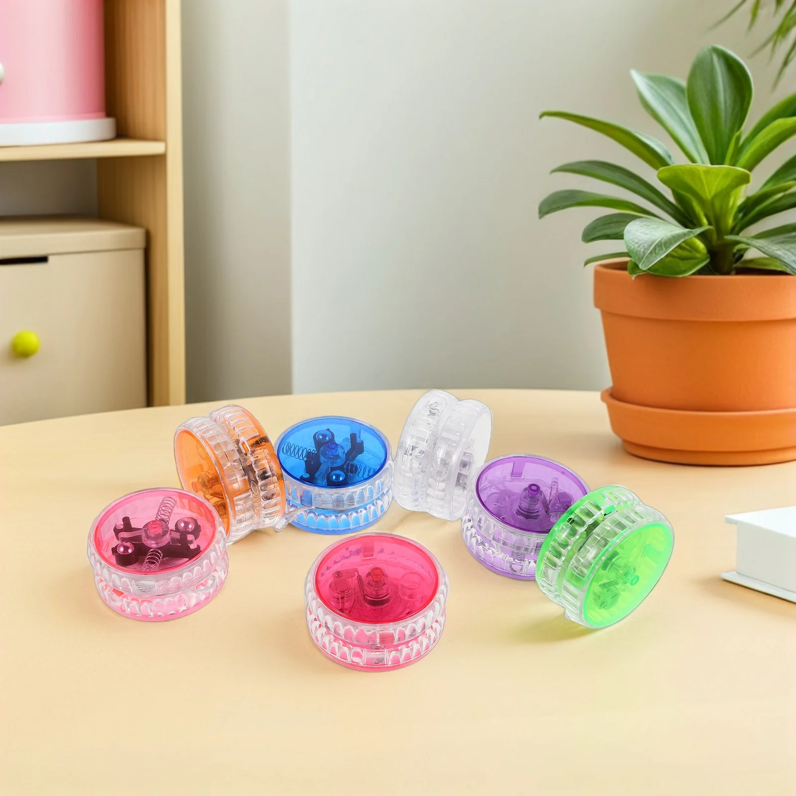 

Glow Yo-yo for Kids in The Dark Yoyo Light up Bulk Party Favor Lighted Balls Plastic