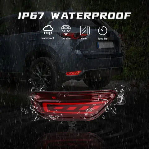 माज़दा CX-5 CX5 2017 2018 2019 2020 2021 के लिए 3-फ़ंक्शन कार रियर बम्पर लाइट ब्रेक डायनामिक टर्न सिग्नल लैंप ड्राइविंग लैंप 12V 10 best sales माज़दा CX5 2018 सहायक उपकरण - №1