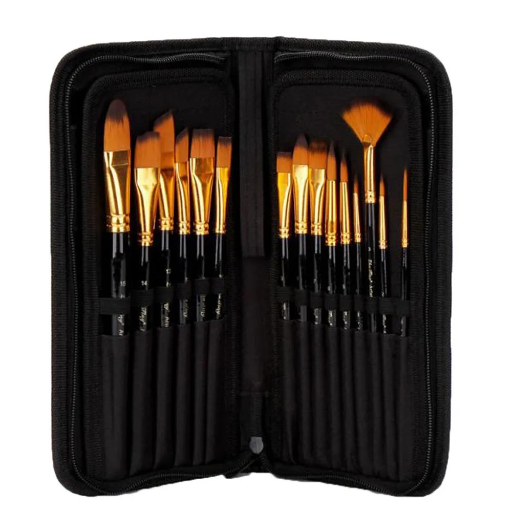 

Oil Painting Brush Set Professional Art Brushes for Acrylic Watercolor Gouache Durable Lightweight Portable Washable