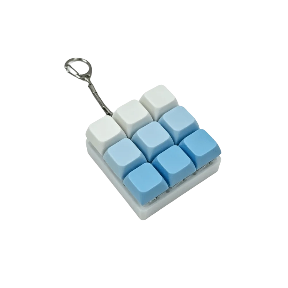 Fun Small And Elegant Keyboard Keychain Compact Plastic Fidget Bag Pendant Portable Light-up Press Button Keyring Travel