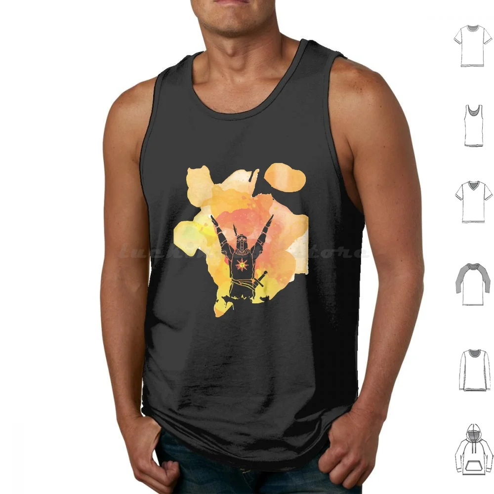 Incandescent Solaire Tank Tops Print Cotton Dark Souls Bloodborne Dark Dark Souls 3 Gwyn Knight Solaire Praise