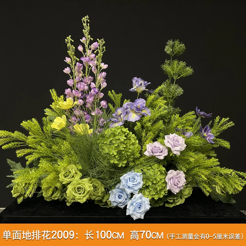 

Wedding simulation flowers engagement decoration row flowers out of the wedding banquet wall hanging