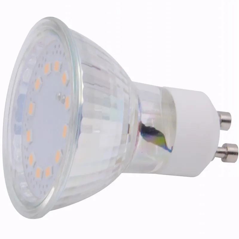 Wholesale SMD2835 3W AC230v GU10 Spotlights Lamps AC220V LED Bulb Ceramic Glass Warm White 3000K 4000K Ra80