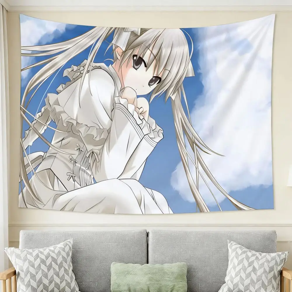 Y-Yosuga no Sora Anime Tapestry Wall Hanging Tapestry Aesthetic Room Decor Banners for Bedroom Living Room Outdoor Party