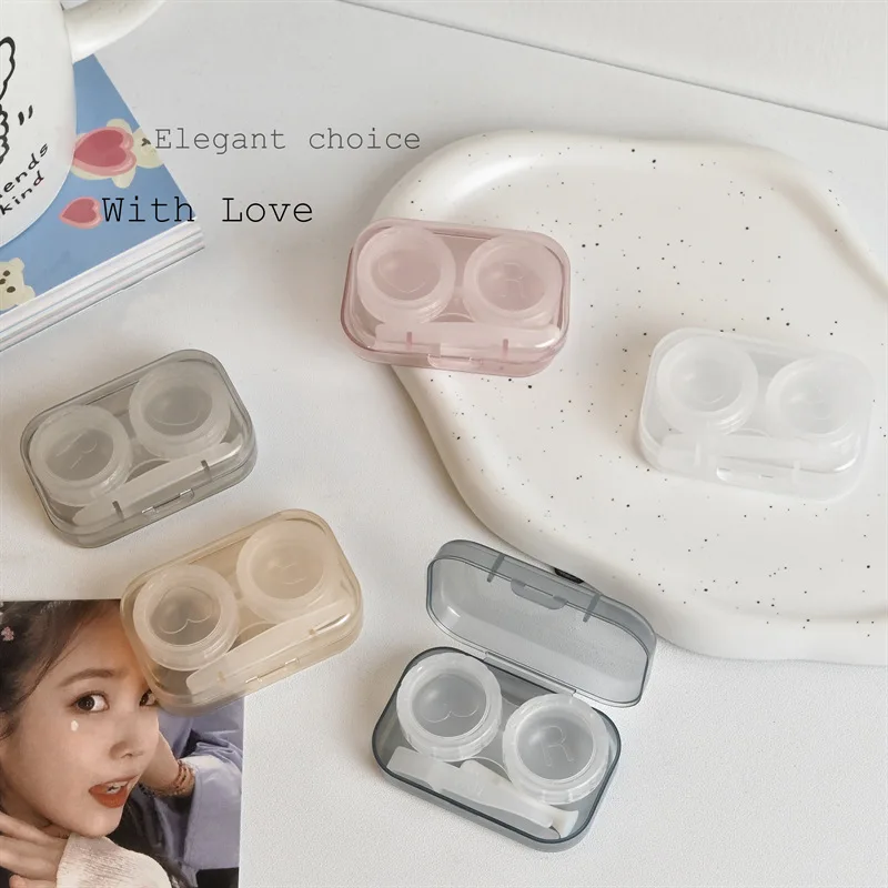 Contact Lens Case Cool Contact Lens Storage Box Contact Lens Case Set Non-Toxic For Daily Use Commuting Traveling