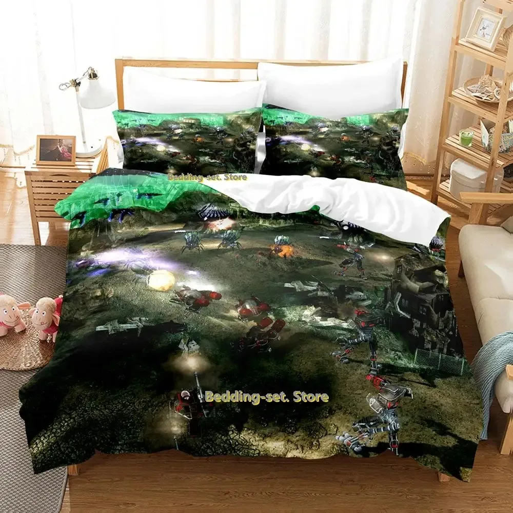 2023 Command And Conquer 3 Bedding Set Single Twin Full Queen King Size Bed Set Adult Kid Bedroom Duvetcover Sets