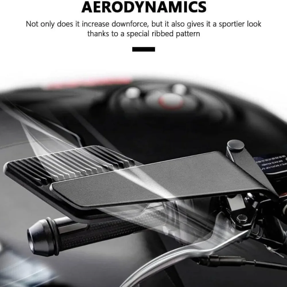 一般的なオートバイのフロントガラス調整器 - 360 °   回転式バックミラー クルーザー、ATV、スクーター（空力アルミニウム合金）
