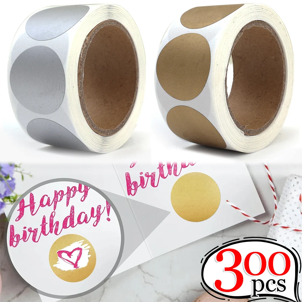 300 Stuks/Rol Cadeau Afdichting Kras Van Stickers 1 Inch Label Sticker Diy Cadeau Pakket Sticker Envelop Briefpapier Decoratie Label