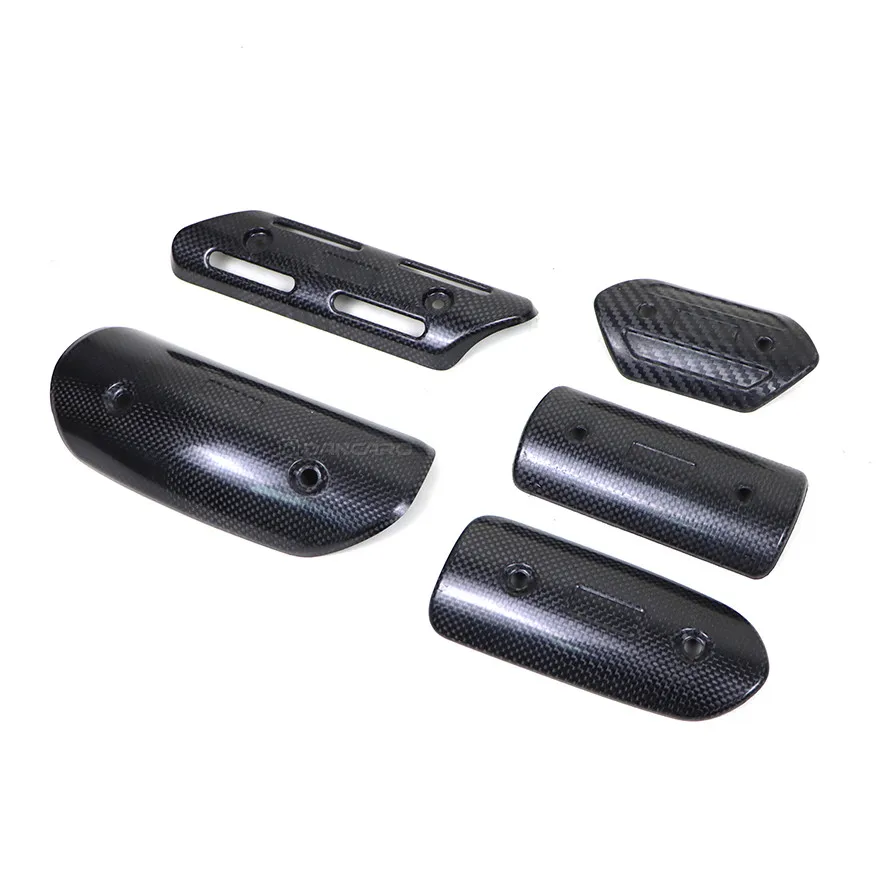 Motorcycle Exhaust Shield Cover Muffler Carbon Fiber Anti-scalding Protector Escape Heat Guard For Pit Dirt Bike Accessories