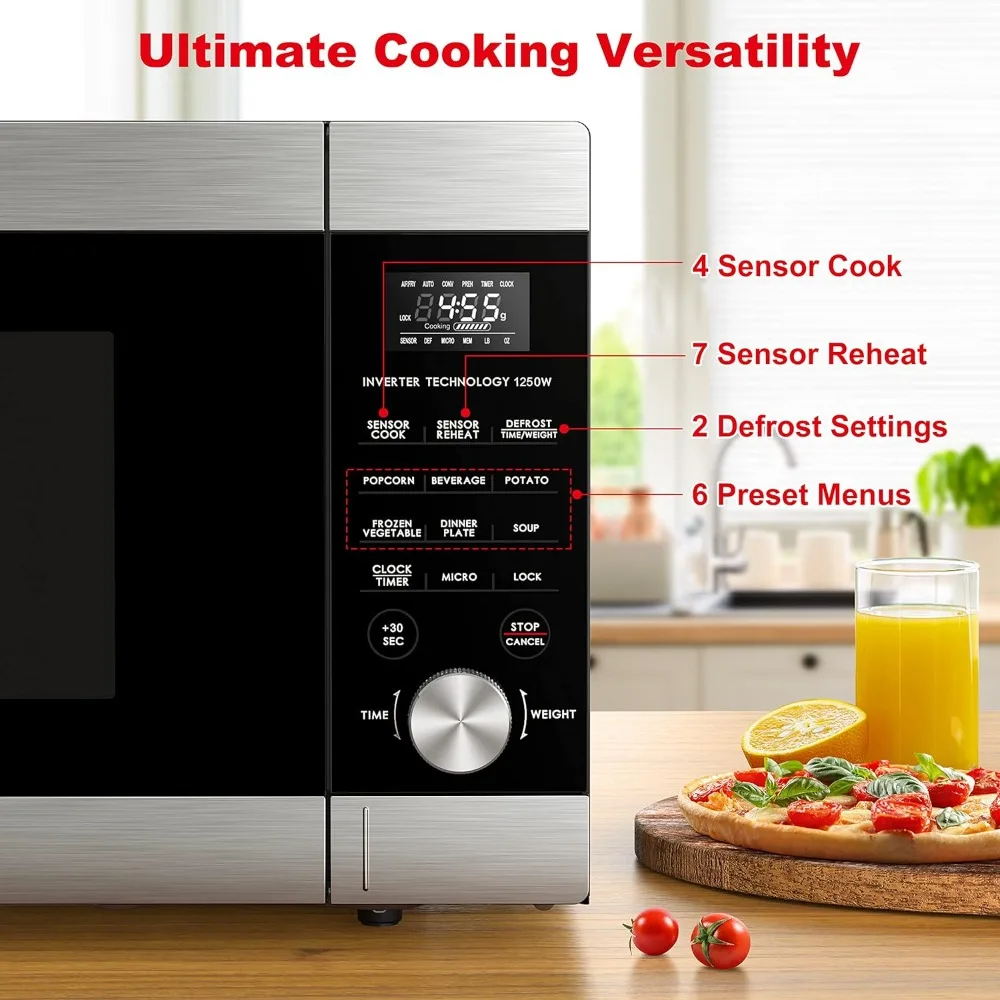 Microwave Oven, ExpressWave with Patented Inverter Technology, Sensor Reheat, 10 Variable Power Levels, Microwave Oven