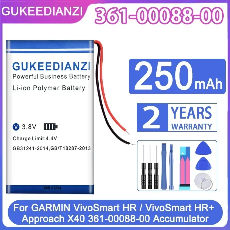 GUKEEDIANZI 361-00088-00 Аккумулятор 250 мАч для спортивных браслетов Garmin VivoSmart HR Approach X40 + отслеживание чисел