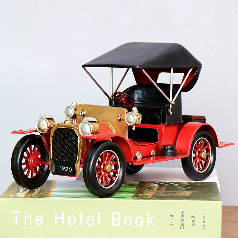 Nostalgisches Retro Metall Handgefertigtes Vintage-Automodell Heimdekoration Zubehör Klassischer Bus-Schmuck Kinder Neujahrsgeschenke
