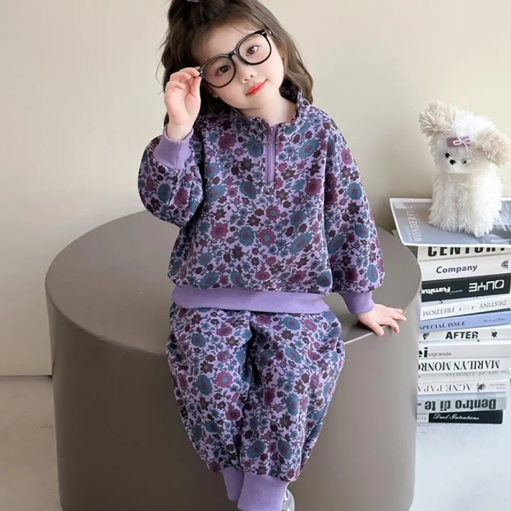 

Горячая кавайная модная спортивная рубашка для девочек, комплект со штанами, студенческое весенне-осеннее повседневное пальто, топы, длинные брюки, комплект из 2 предметов, детская одежда