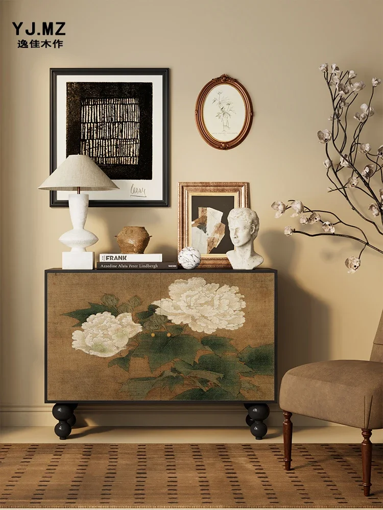 

Chinese Style Solid Wood Home Meal Preparation Aisle Hallway Living Room Sofa Edge Locker