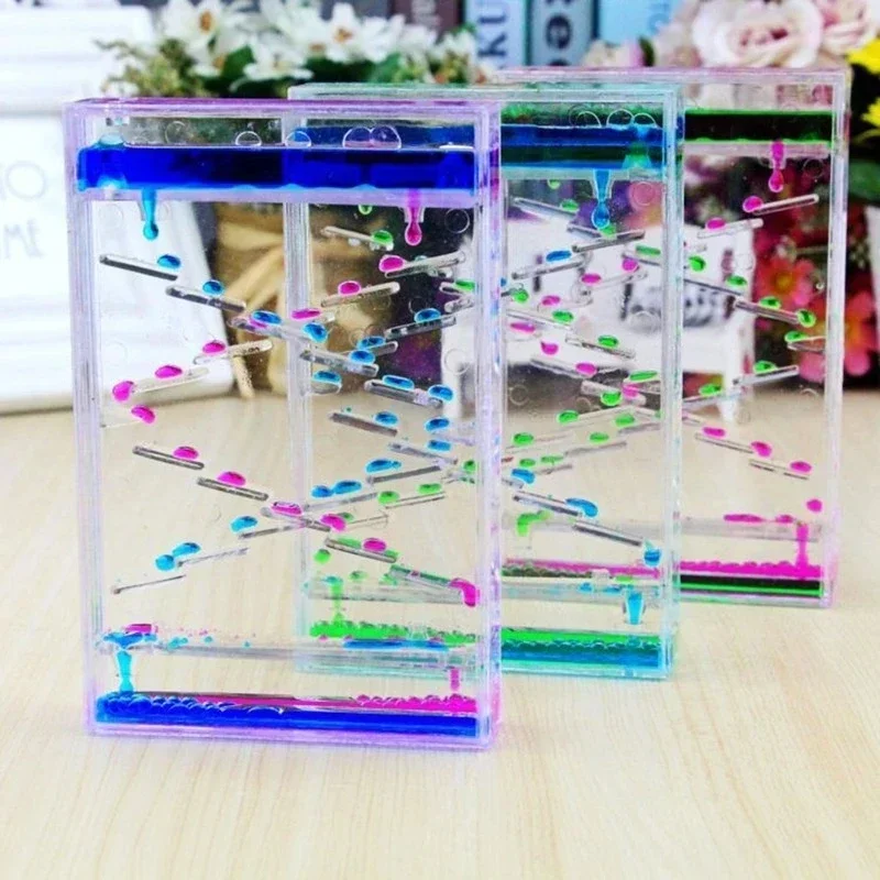 Hourglass Timer with Two-color Oil Drop Liquid Water -Mixed Color, Creative Decoration, Perfect Birthday Gift and Home Decor