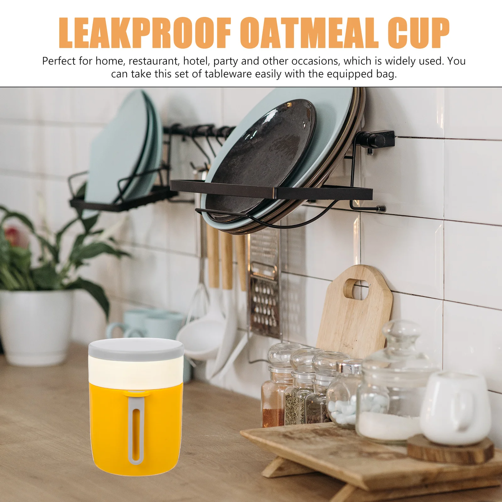 

1 Set Of Insulated Soup Cup With Lid Portable Breakfast Container Airtight Leakproof Food Storage For Outdoor Office Travel