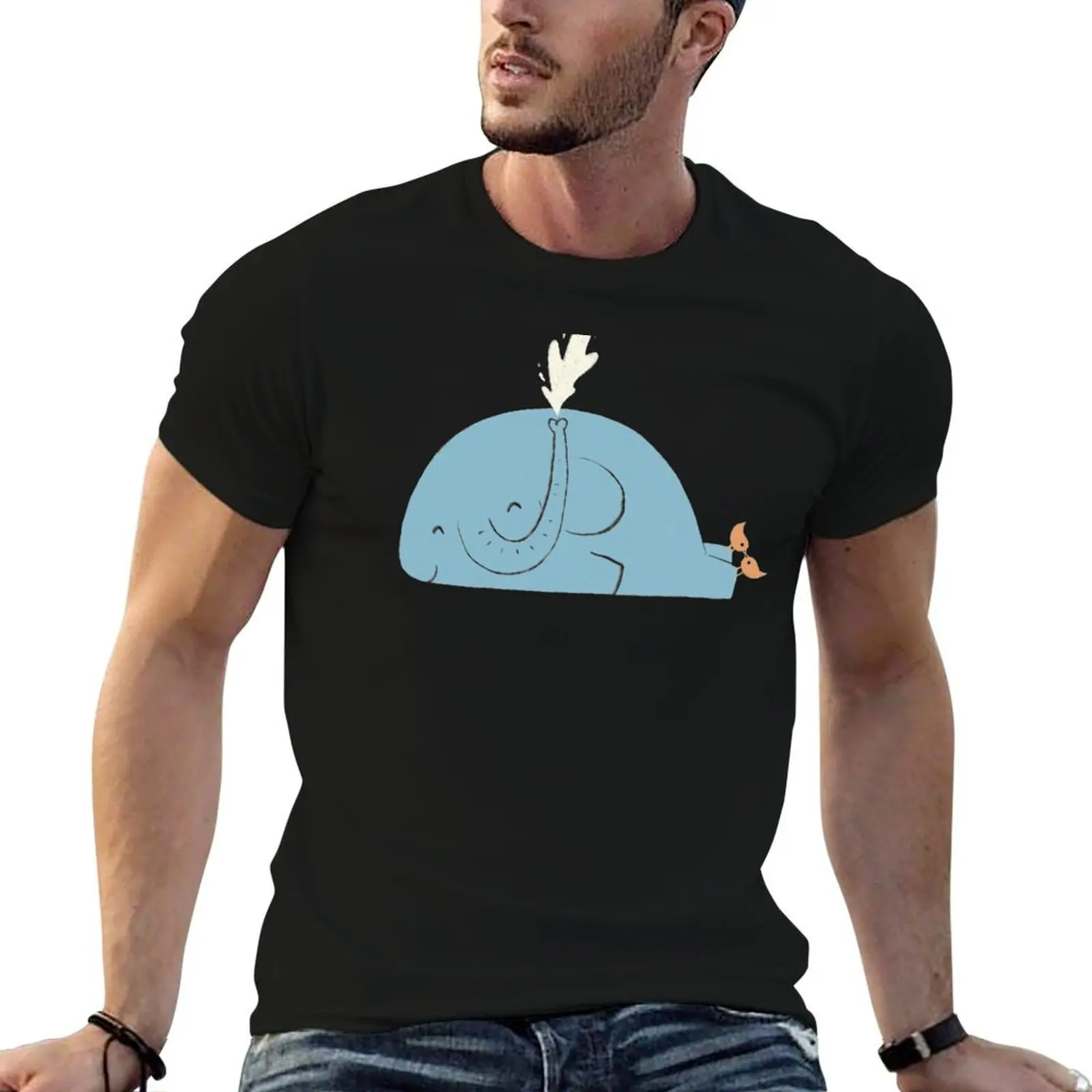 

Whalephant T-Shirt t shirts for man slim fit t shirt man plain T-Shirt