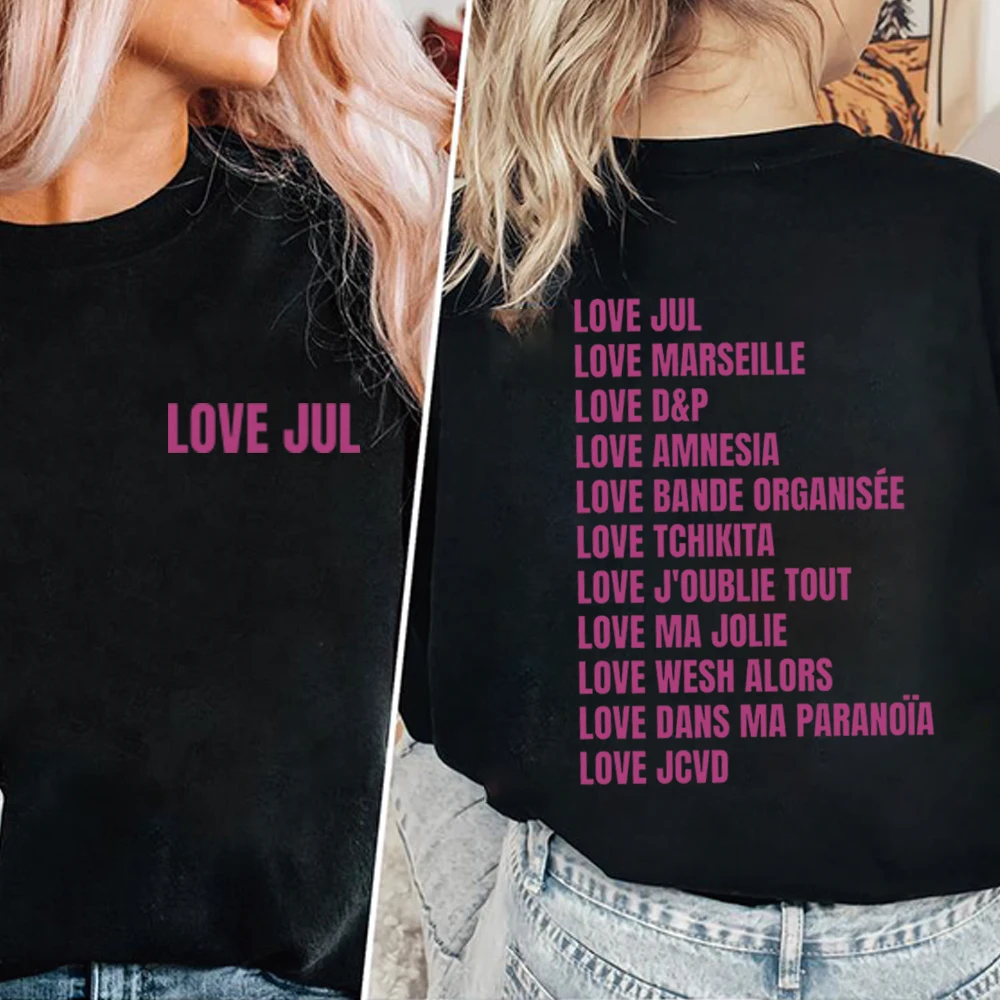 

Лидер продаж 2024, толстовка в стиле Харадзюку Love Jul, свитер в стиле поп-музыки, толстовка в стиле хип-хоп, унисекс, толстовки с круглым вырезом и длинными рукавами, уличная одежда