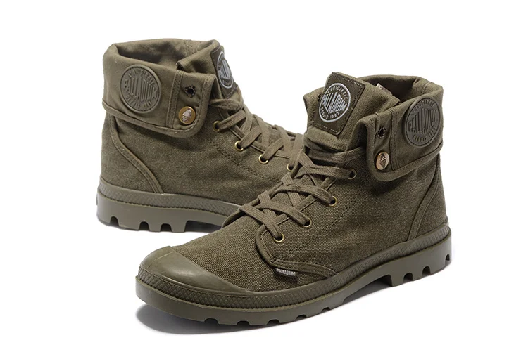 PALLADIUM Pallabrouse Army green Sneakers Turn help Men Military Ankle Boots Canvas Casual Shoes Men Walking Shoes Eur39-45