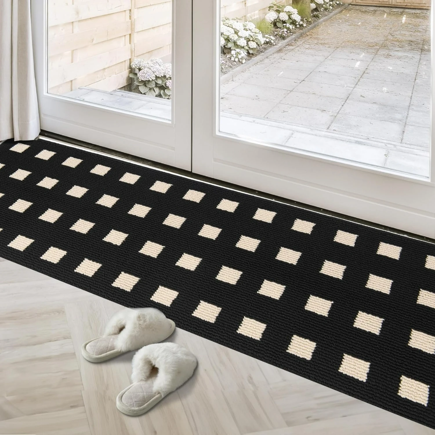 

Front Door Mat Outside Entrance, 20" x 59" Outdoor Door Mat, Non-Slip Floor Mats for Entryway, Low Door Mat Indoor Entrance, Wa