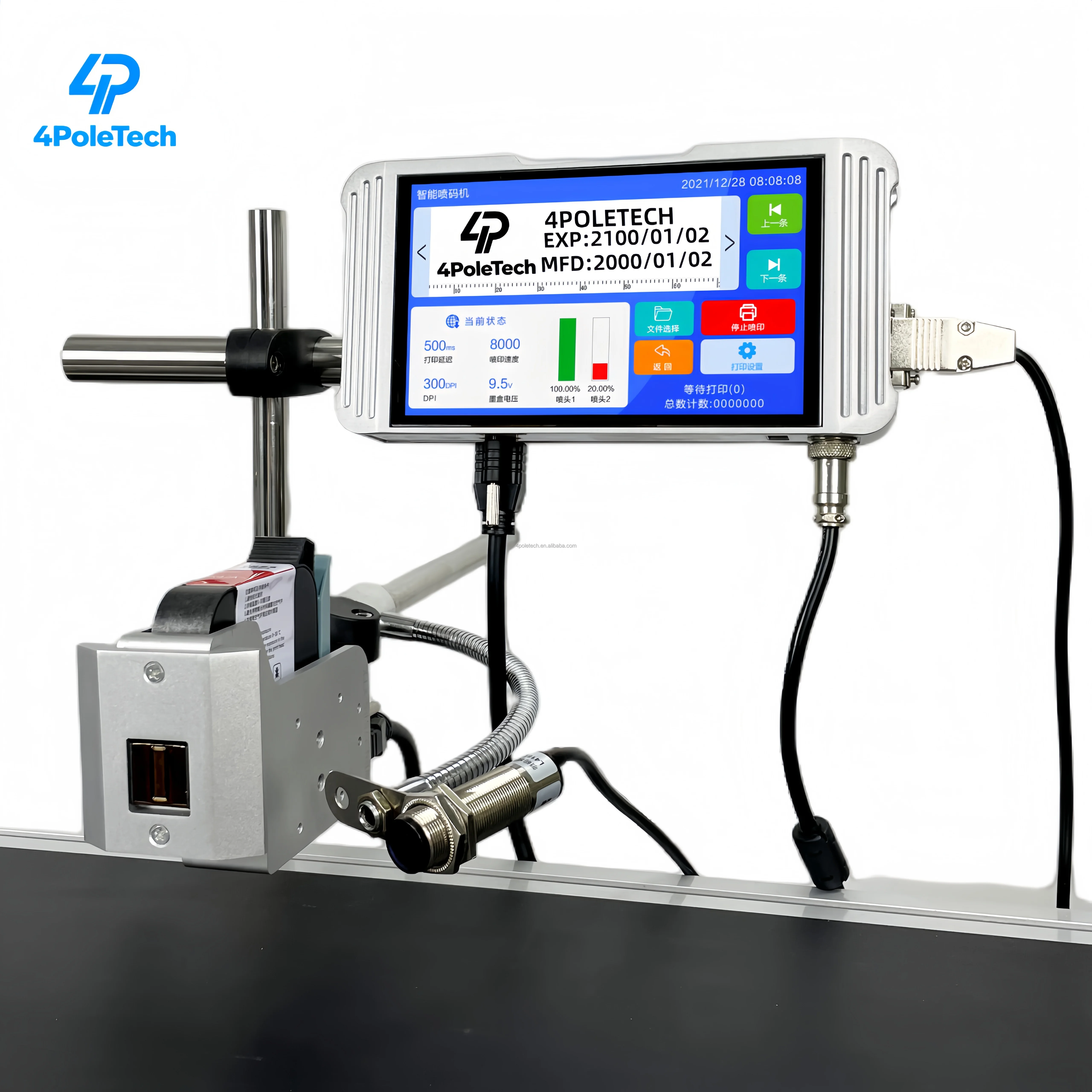 TW1 High Quality Online Automatic Inkjet Printer With Fast Dry Ink For Label/Card/Paper New 1 Year Warranty