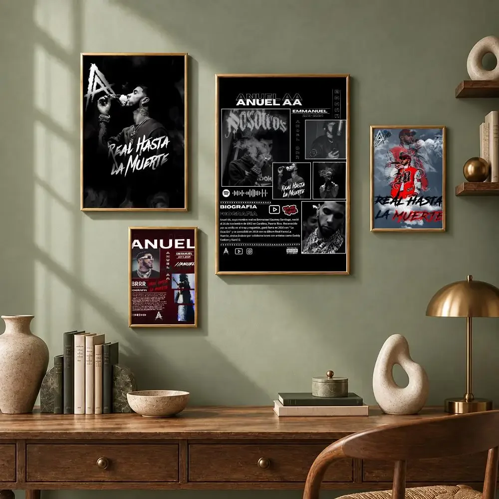Trending Rapper A-Anuel AAS Poster HD Self-Adhesive No Residue After Removal Ideal for All Kinds of Wall Decor