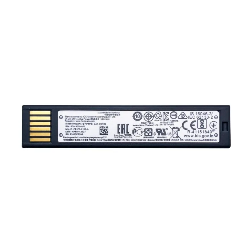 3.7V 2450mAh Replacement Scanner Battery For Honeywell BAT‑SCN05, Fits 1952g 1991i SR XR XLR